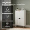 Bellamio 'Ceyhan' Schuhschrank mit 2 Klappen, schmales Schuhregal, weiß, 50x19x90 cm, Schuhkipper für 4 paar Schuhe Bild 5