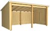 Plus Gartenhaus Nordic Multi 416 x 208 cm natur offen mit Dachpappe Bild 2