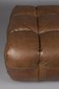 HACKMAN Hocker 100 x 100 cm Echtleder Dunkelbraun von DUTCHBONE Bild 5