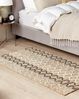 Teppich Jute beige 80 x 150 cm geometrisches Muster Kurzflor SOGUT Bild 3
