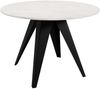 Esstisch Grento 90 mit Einlegeplatte, Beine aus Stahl (Farbe: Schwarz / Bianco Marmor) Bild 3