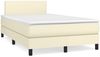 vidaXL Boxspringbett mit Matratze Creme 120x200 cm Kunstleder, Härtegrad: H2 [3140995] Bild 2