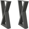 vidaXL Couchtischbeine 2 Stk. Anthrazit 38x(42-43,3) cm Stahl 4012702 Bild 2