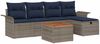 vidaXL Gartensofa-set mit Kissen mit Speicher 6 pcs Grau Poly Rattan 3360783 Bild 2