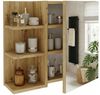TREND WERK Spiegelschrank Badezimmer mit Ablage & Stauraum (59×16×50 cm Hängender Badezimmerschrank zur Wandmontage mit Regal) – modern & pflegeleicht Bild 2