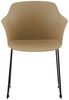 IDIMEX Gartenstuhl FORO (4 St), Outdoor Schalenstühle 4er Set UV-beständig mit Metallbeinen Beige Bild 3