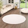 Pergamon Fellteppich Fellteppich Luxus Super Soft Plush Rund, Rund, Höhe: 25 mm Bild 5