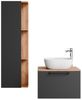 Planetmöbel Badmöbel-Set ASTRA Waschtischunterschrank 60 cm mit Seitenschrank, (Badezimmerschrank, 3-St, Waschbeckenunterschrank), Badezimmer Möbel im modernen Design Bild 2