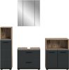Badkombination (B/H/T: 180x185x30 cm) in schwarz matt und Nox Oak Nachbildung Bild 2