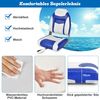 2er Set Hochlehner Bootssitz mit 10 cm Dicker Schwammpolsterung Klappbar Blau Weiß Bild 5