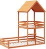 vidaXL Etagenbett mit Dach Wachsbraun 80x200 cm Massivholz Kiefer 3282395 Bild 3