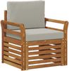 vidaXL Outdoor-Sofa Massives Akazienholz und Polyester Natur 3436356 Bild 2