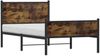 vidaXL Metallbett ohne Matratze Räuchereiche 100x200 cm 4007845 Bild 4