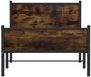 vidaXL Metallbett ohne Matratze Räuchereiche 100x200 cm 4007845 Bild 5