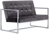 vidaXL 2-Sitzer-Sofa mit Armlehnen Dunkelgrau Chrom und Samt 282165 Bild 2
