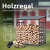 holz4home® Kaminholzregal Holzlager I Brennholzregal I Überdachung als Stapelhilfe für Brennholz, inkl. Plane und Holzhandschuh Bild 2
