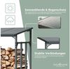 holz4home® Kaminholzregal Holzlager I Brennholzregal I Überdachung als Stapelhilfe für Brennholz, inkl. Plane und Holzhandschuh Bild 3