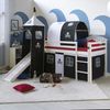 Homestyle4u Spielbett mit Tunnel und Rutsche, Pirat, Kiefernholz weiß, 90x200 cm Bild 3