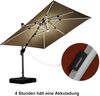 PURPLE LEAF Ampelschirm Quadratischer Außenbereich Sonnenschirm, Gartenschirm mit Solar LED, LxB: 270,00x270,00 cm, für Garten,Terrasse, Pool Bild 2