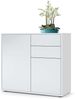 Vladon Sideboard Ben, Kommode mit 2 Türen und 2 Schubladen, Weiß matt/Weiß matt (79 x 74 x 36 cm) Bild 5