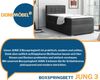 Deine Möbel 24 Boxspringbett JUNG 3 Polsterbett Jungendbett inkl. Matratzen H3 / H4 inkl. Topper (Boxbett für Jugendliche Grau Beige Hellgrau Dunkegrau Anthrazit Schwarz, 3-St, Bonellfederkernmatratze H3 Taschenfederkernmatratze H4), 90x200 100x200 Vel... Bild 3