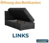 Deine Möbel 24 Boxspringbett JUNG 3 Polsterbett Jungendbett inkl. Matratzen H3 / H4 inkl. Topper (Boxbett für Jugendliche Grau Beige Hellgrau Dunkegrau Anthrazit Schwarz, 3-St, Bonellfederkernmatratze H3 Taschenfederkernmatratze H4), 90x200 100x200 Vel... Bild 4