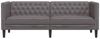 vidaXL Chesterfield-Sofa 3-Sitzer Grau Kunstleder 372669 Bild 4