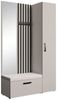 Beautysofa Garderobenschrank mit großem Spiegel und Kleiderstange MARGARET II+IV ein hoher eintüriger Kleiderschrank und ein komfortabler Schuhschrank Bild 5
