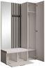 Beautysofa Garderobenschrank mit großem Spiegel und Kleiderstange MARGARET II+IV ein hoher eintüriger Kleiderschrank und ein komfortabler Schuhschrank Bild 2