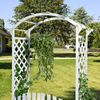 Spalier Pergola Rankhilfe Rosen Bogen Holz Torbogen Garten Tor Rank Gitter Tür Bild 3
