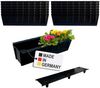 BURI 12 Euro-Paletten Blumenkästen-Einsätze inkl. Bewässerungsmatte | 37,3cm Schwarz | Pflanzkasten für Europalette Palette | Balkonkasten | Blumentopf | aus stabilen Kunststoff | Made in Germany Bild 2
