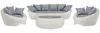 Vente-unique - WHITEHEAVEN Gartensitzgruppe HarzGlas Weiß - B 101 cm x H 66,5 cm x L 201 cm Bild 5