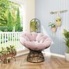 LVHOM Papasansessel 360° drehbar, Relaxsessel in Rattan-Optik mit extra dickem Polster, stabiler Körbsessel bis 130kg, wetterfester Loungesessel für Indoor & Outdoor Bild 4