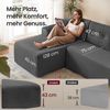 VASAGLE Ecksofa, modulares Sofa 244 cm breit, vakuumverpackt, Schlafsofa, keine Montage erforderlich, mit großer Chaiselongue links, für Wohnzimmer, Gästezimmer, schiefergrau Bild 3