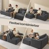 VASAGLE Ecksofa, modulares Sofa 244 cm breit, vakuumverpackt, Schlafsofa, keine Montage erforderlich, mit großer Chaiselongue links, für Wohnzimmer, Gästezimmer, schiefergrau Bild 5