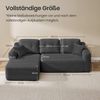 VASAGLE Ecksofa, modulares Sofa 244 cm breit, vakuumverpackt, Schlafsofa, keine Montage erforderlich, mit großer Chaiselongue links, für Wohnzimmer, Gästezimmer, schiefergrau Bild 4