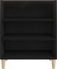vidaXL Sideboard Schwarz 57 x 35 x 70 cm Spanplatte [806050] Bild 4