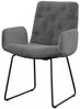 KAWOLA Stuhl NEW CHARME Esszimmersessel Cord grau 87 x 66 x 59 cm Bild 3
