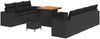 vidaXL Garten-Sofa-Set 10 pcs Schwarz Poly-Rattan 3361964 Bild 2