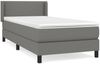 vidaXL Boxspringbett mit Matratze Dunkelgrau 80x200 cm Stoff, Härtegrad: H2 [3129586] Bild 2