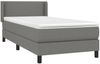 vidaXL Boxspringbett mit Matratze Dunkelgrau 80x200 cm Stoff, Härtegrad: H2 [3129586] Bild 3