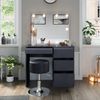 Schminktisch Sherry Anthrazit Hochglanz 90 cm mit LED Beleuchtung und Hocker Vicco Bild 5