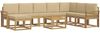 vidaXL Outdoor-Sofagarnitur mit Kissen 9 pcs Weiß und Beige 3388087 Bild 2