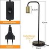 Nettlife Tischleuchte Tischleuchte Schwarz Gold E27 mit Kabel, mit Kippschalter, LED wechselbar, für Wohnzimmer Schlafzimmer kinderzimmer Bedside Bild 4