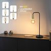 Nettlife Tischleuchte Tischleuchte Schwarz Gold E27 mit Kabel, mit Kippschalter, LED wechselbar, für Wohnzimmer Schlafzimmer kinderzimmer Bedside Bild 3