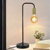 Nettlife Tischleuchte Tischleuchte Schwarz Gold E27 mit Kabel, mit Kippschalter, LED wechselbar, für Wohnzimmer Schlafzimmer kinderzimmer Bedside Bild 5