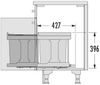 HAILO Abfallsorter 20 Liter SOLO 20 AUTOMATIC ab 40 cm Schrankbreite Bild 2