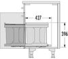 HAILO Abfallsorter 20 Liter SOLO 20 AUTOMATIC ab 40 cm Schrankbreite Bild 4