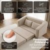 skølm 'Fjäll' Schlafsofa 2 Sitzer mit 2 Kissen, beige, Teddy-Bouclé Sofa ausklappbar, mit Liegefunktion, vakuumverpackt ohne Aufbau Bild 2