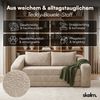 skølm 'Fjäll' Schlafsofa 2 Sitzer mit 2 Kissen, beige, Teddy-Bouclé Sofa ausklappbar, mit Liegefunktion, vakuumverpackt ohne Aufbau Bild 4